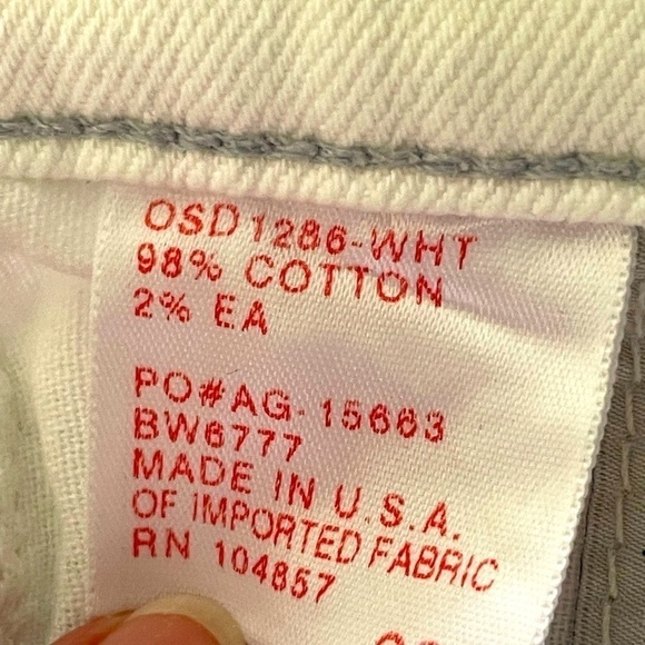 AG Adriano Goldschmied "The Stevie" White Jeans  NWT | Size 26 - Picture 12 of 16